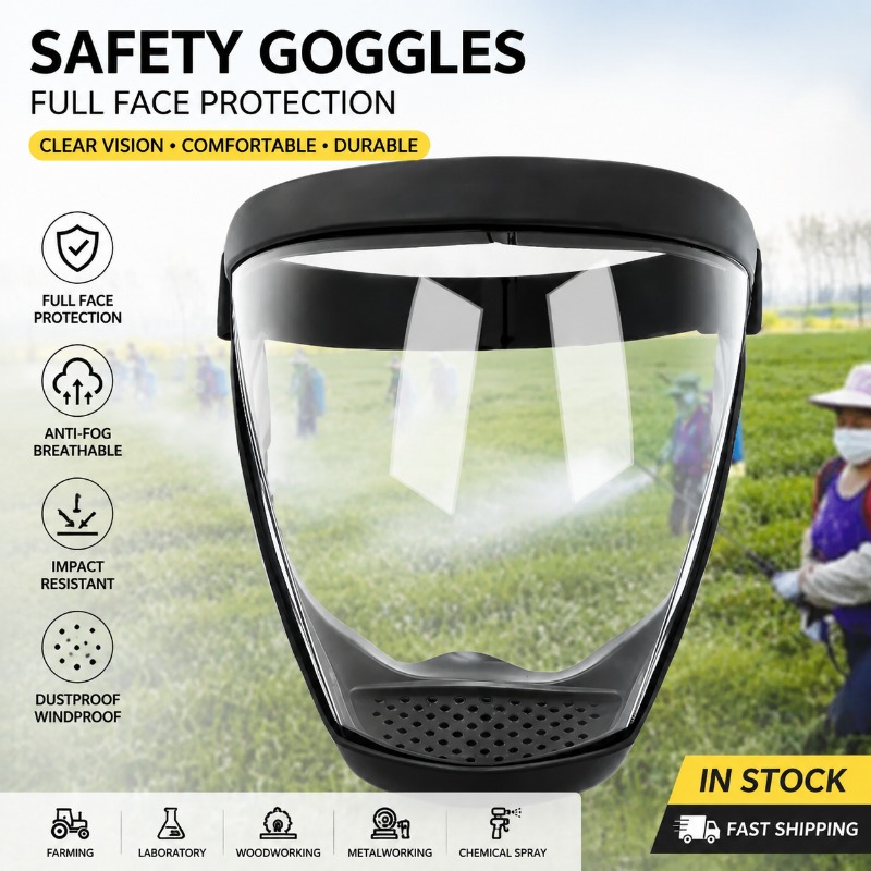 Anti Pollution Mask - หน้ากากป้องกันสารเคมี ป้องกันฝ้า ป้องกันฝุ่นและละอองน้ำ เหมาะสำหรับกีฬา ปั่นจักรยาน งานบด
