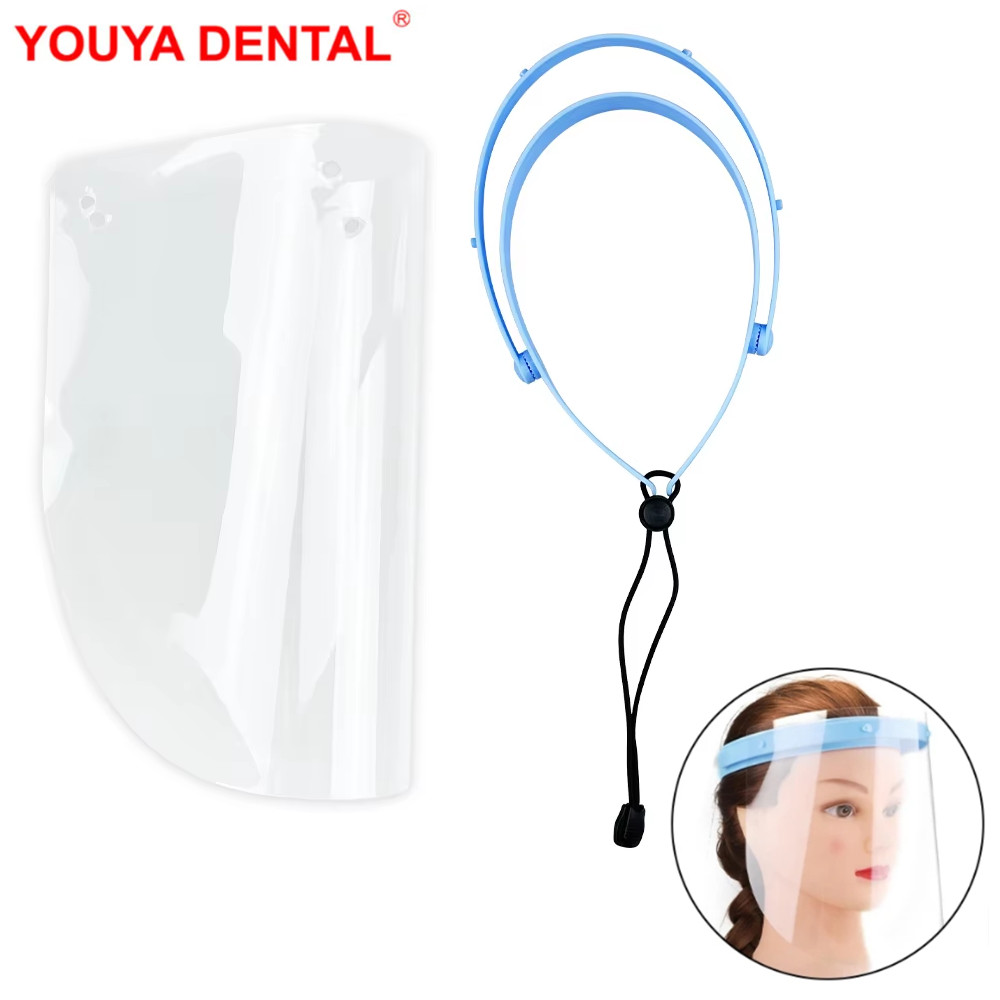 Anti Pollution Mask - โปร่งใสทันตกรรมป้องกันใบหน้าโล่ 1 ชั้น + 10 โล่ปรับหน้ากากป้องกันหมอกควันน้ํามันหมอกหลักฐานกันฝุ่นหน้ากากใบหน้า