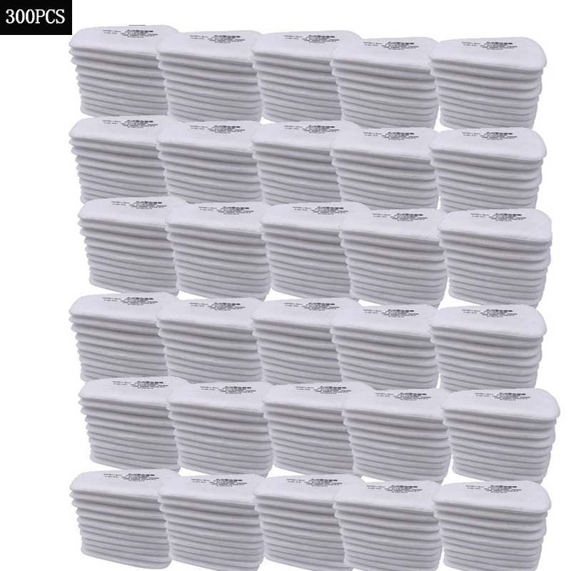 Dust Mask Construction - 50/300ชิ้นสีพ่นอุตสาหกรรม5N11ผ้าฝ้ายกรองกันฝุ่นเปลี่ยนได้สำหรับชุด6200/7502/6800หน้ากากช่วยหายใจหน้ากากป้องกันแก๊สพิษอุปกรณ์เสริม