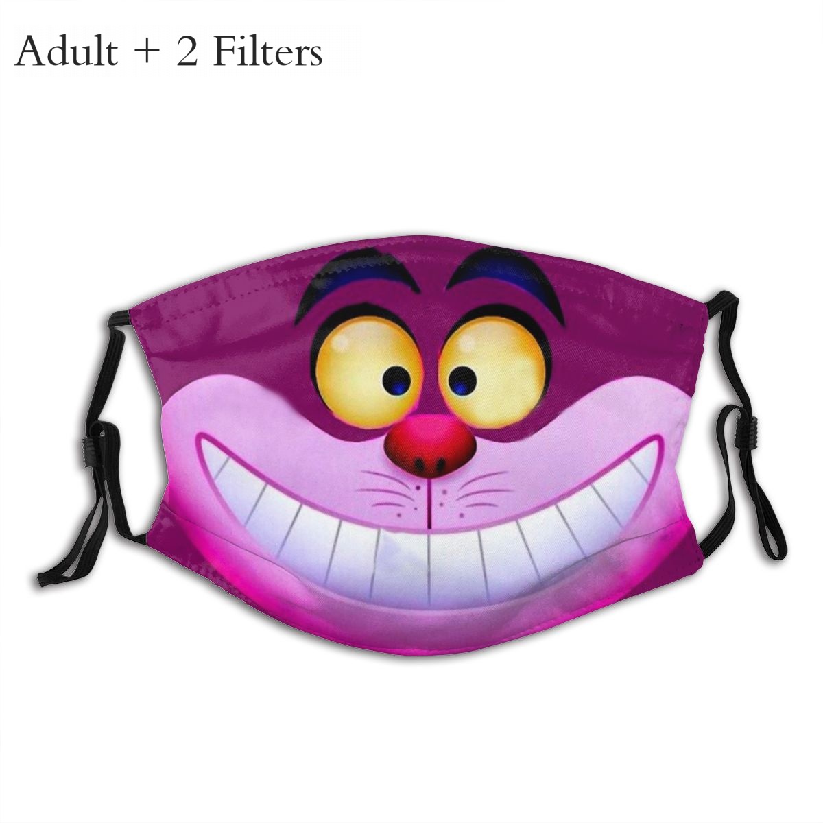Cloth Face Mask Washable - ยิ้มหน้ากากCheshire CatการผจญภัยของAliceในWonderland Reusableล้างทำความสะอาดได้หน้ากากตัวกรองปาก