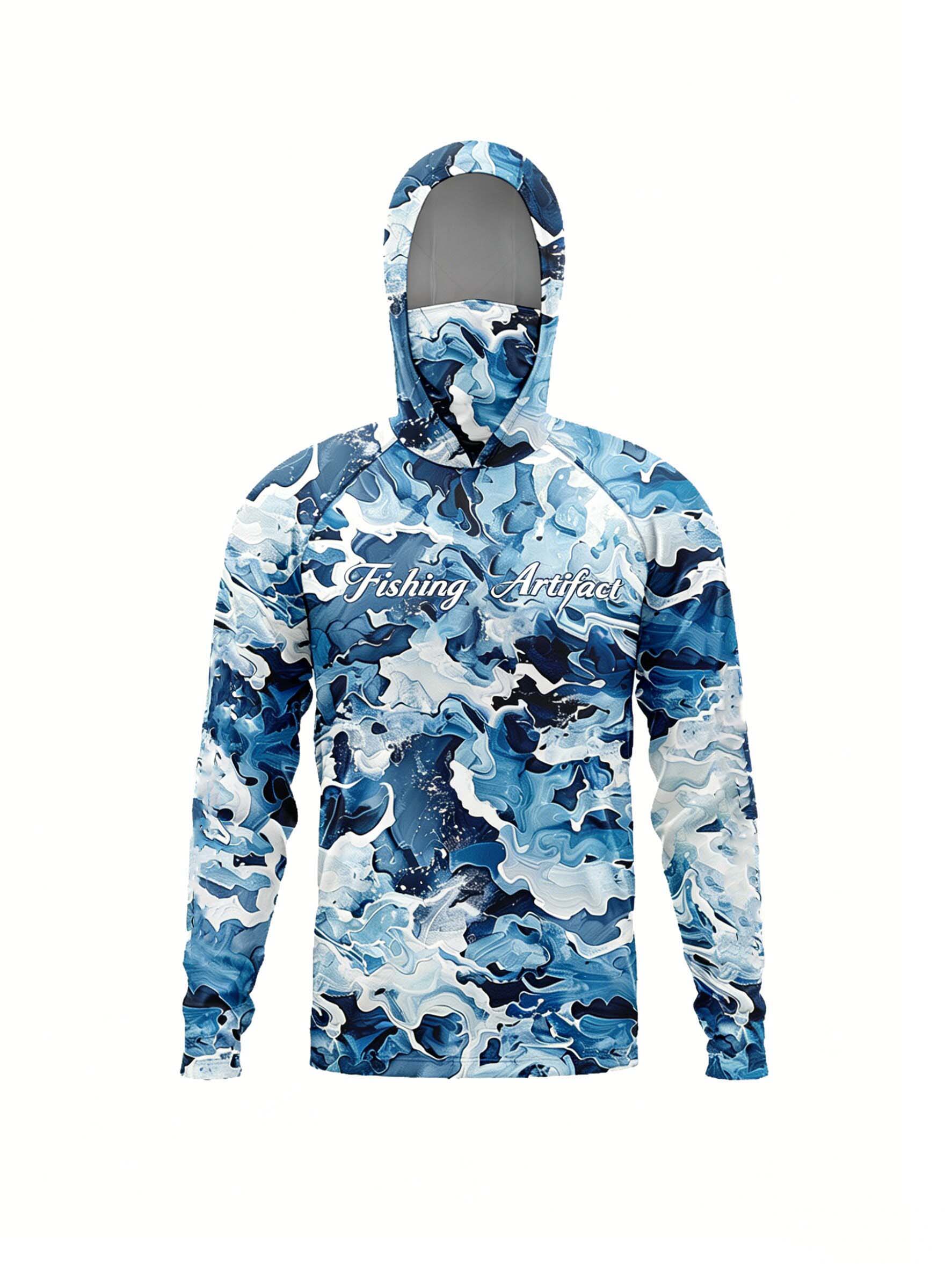 เสื้อฮู้ดตกปลาสำหรับผู้ชายลายพ - Sports Mask Breathable บทวิจารณ์และราคา