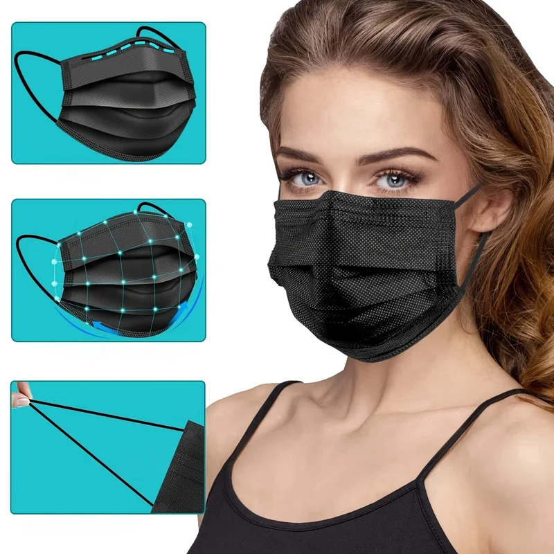หน้ากากแบบใช้แล้วทิ้ง 4 ชั้น จ - Disposable Mask Blue บทวิจารณ์และราคา