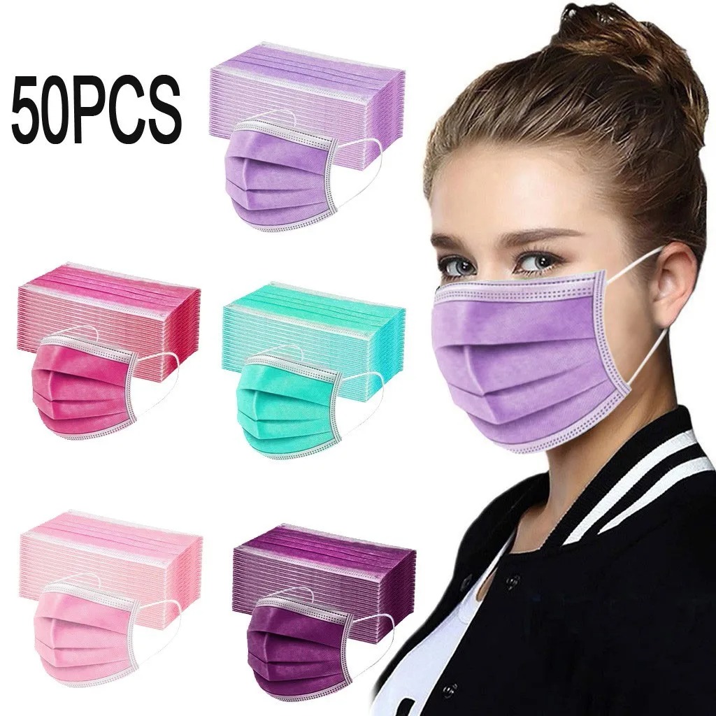 50 ชิ้น หน้ากากอนามัยแบบใช้แล้ - Disposable Mask Blue บทวิจารณ์และราคา