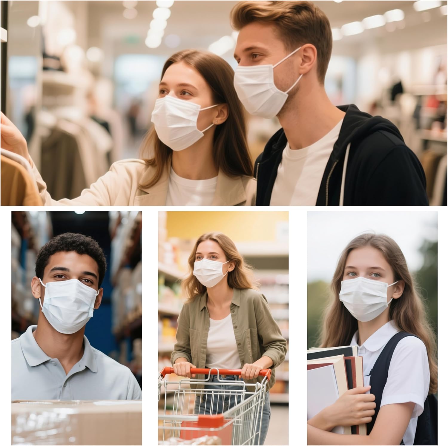 หน้ากากอนามัยแบบใช้แล้วทิ้ง 3  - Disposable Mask Blue บทวิจารณ์และราคา