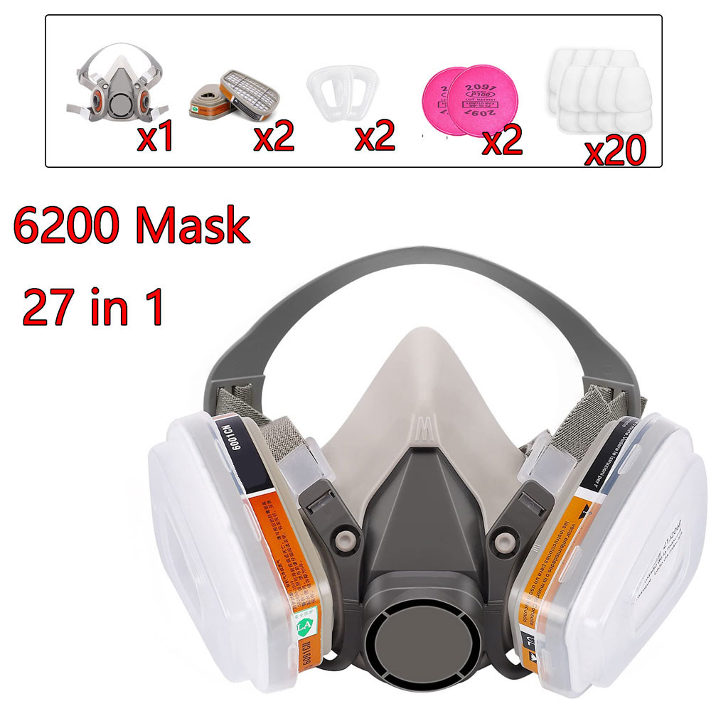 หน้ากากป้องกันแก๊สพิษ 6200 ชุด - Dust Mask Construction บทวิจารณ์และราคา