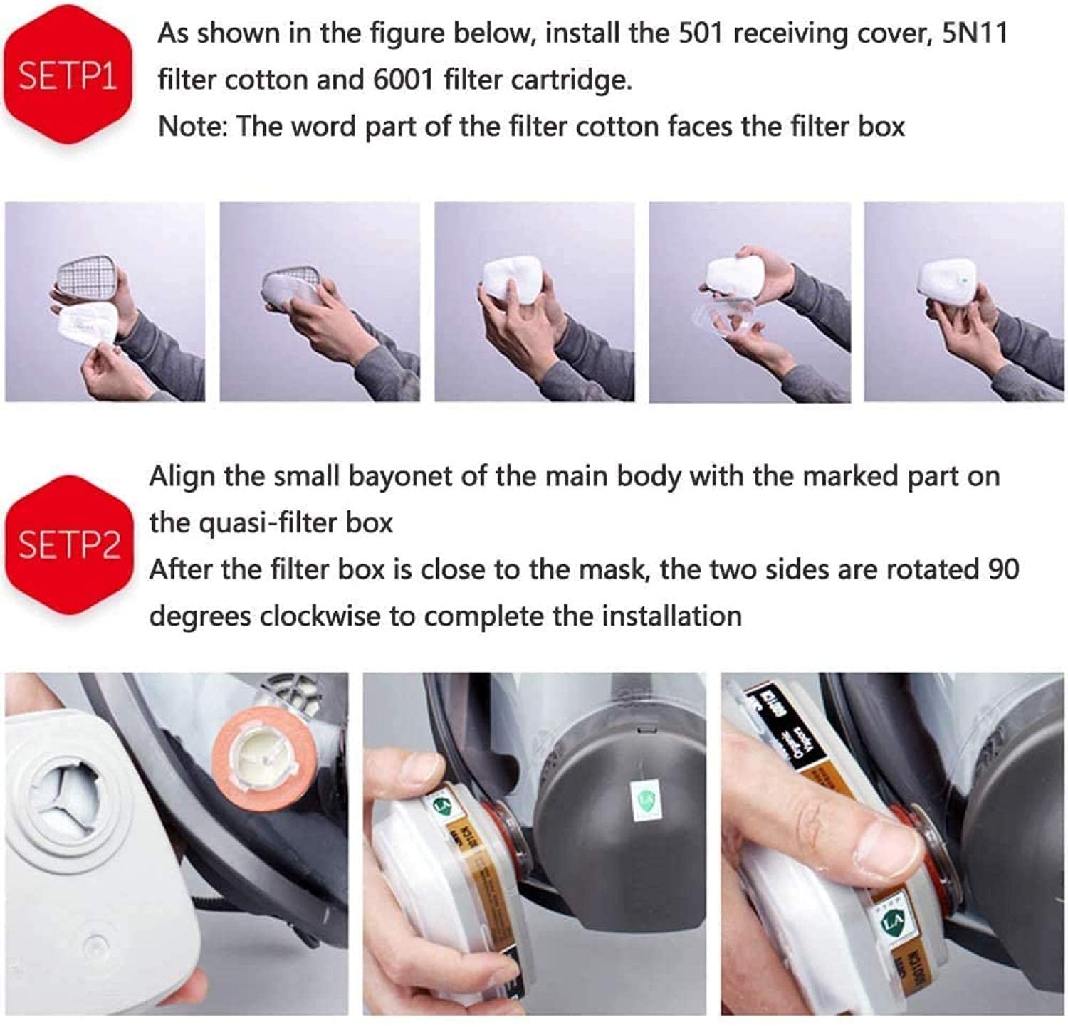 หน้ากากป้องกันแก๊สพิษ 6200 ชุด - Dust Mask Construction บทวิจารณ์และราคา